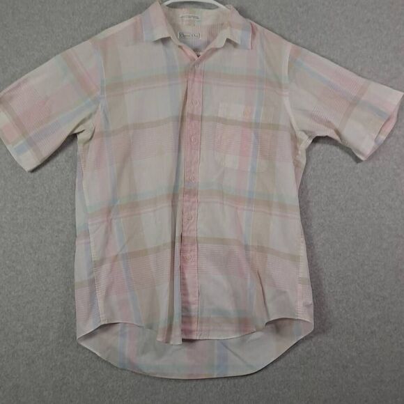 Christian Dior Button Down Plaid Shirt Large Slim Fit - Picture 1 of 8